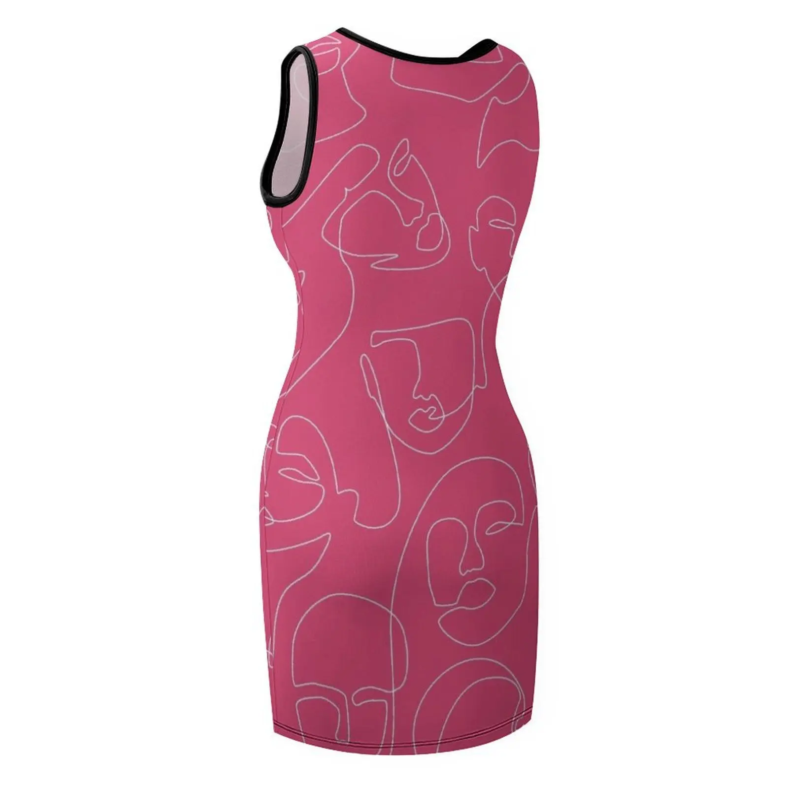 She's-vestido veraniego rosa sin mangas, ropa de playa, vestidos de verano para mujer, ropa 2025, vestidos de lujo para mujer