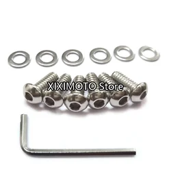 For Harley Touring Dyna Softail Sportster XL883 1200 1992-2018 Motorcycle Stainless Derby Cover Screw Bolt and Washers