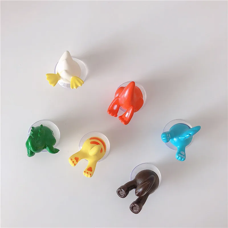 Lovely Cartoon Animal Tail Shape Sucker Kitchen Bathroom Wall Strong Hook Vacuum Suction Cup Non marking strong hook Pylons