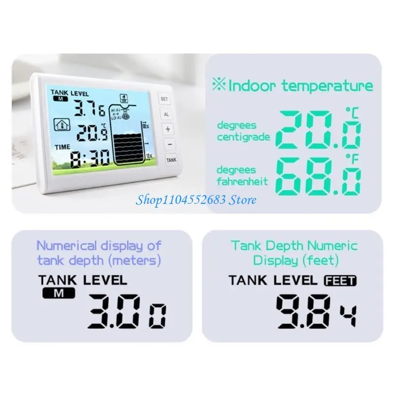 

Y6GD Liquid Depth Meter Detector with Temperature Measurement Digital Gauge