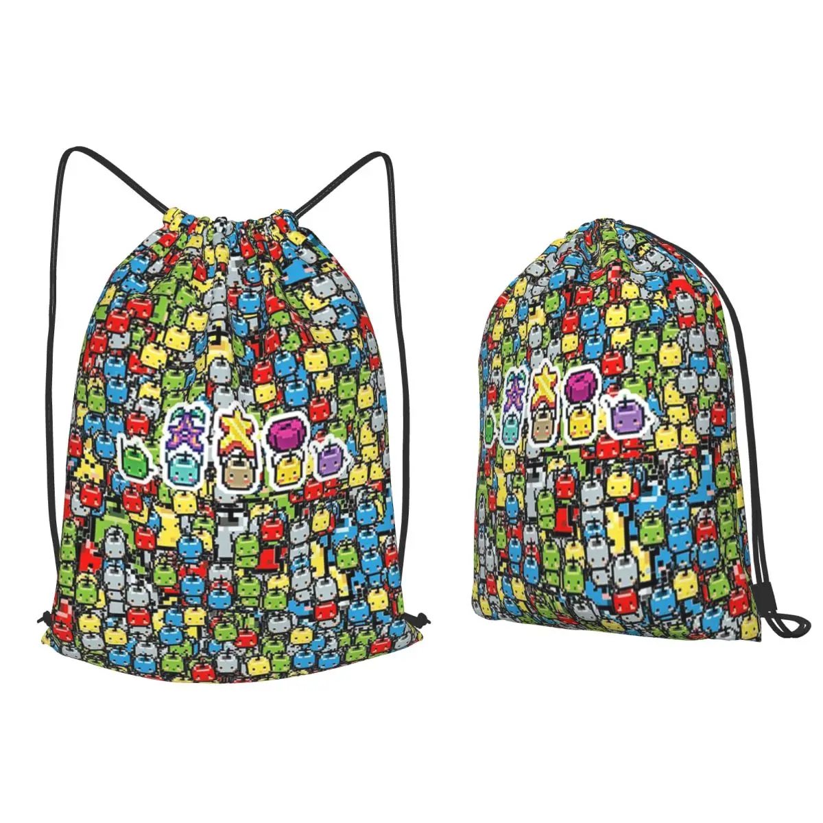 Stardew Valley Junimo All Over Print Backpacks Fashion Drawstring Bags Sports Bag Book Bags for Man Woman School