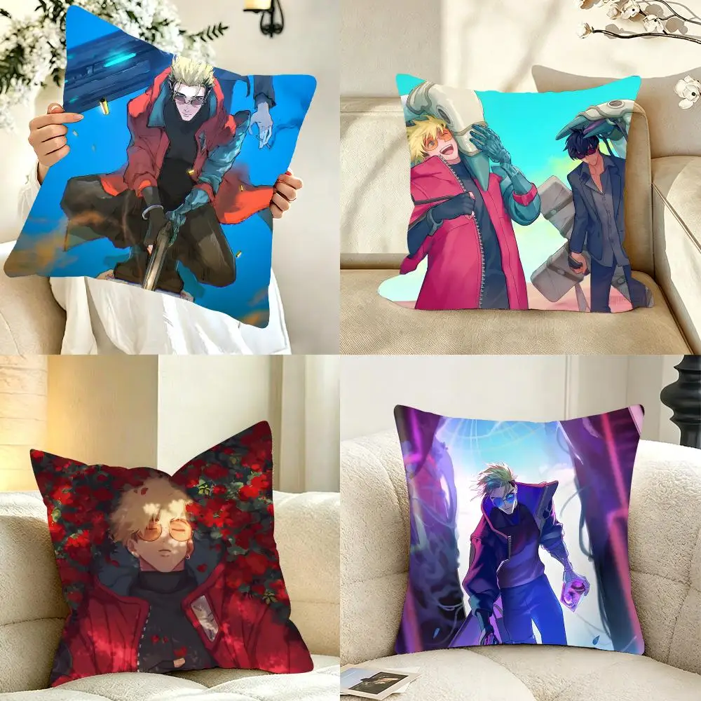 Adventurous Anime T-TRIGUN STARGAZE Cushion Cover Bedroom bed reading backrest cushion Festive plush holiday Soft plush throw