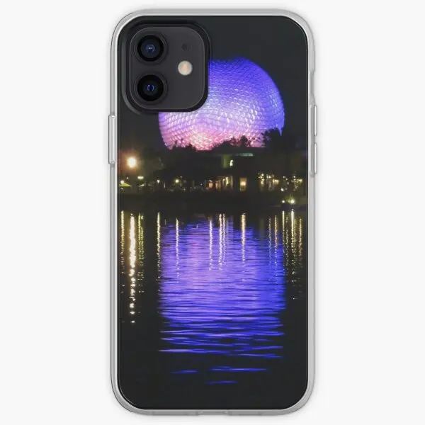 Spaceship Earth At Night Iphone Tough Ca  Phone Case Customizable for iPhone X XS XR Max 11 12 13 14 Pro Max Mini 6 6S 7 8 Plus