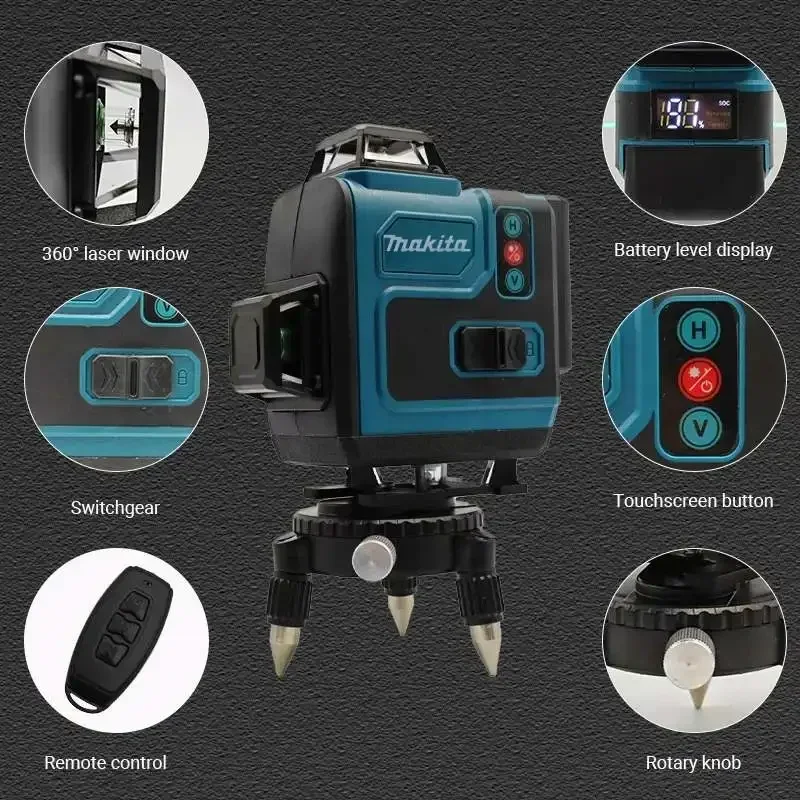Makita 18V Pil, 16 Çizgili 4D - Laser Level Rotary incelemesi ve fiyatı