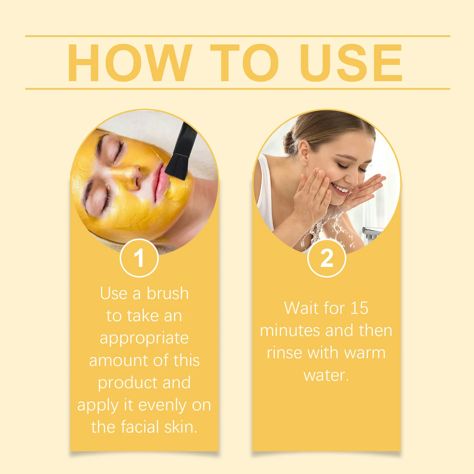 Ouhoe 120g Vitamin C Exfoliating Facial Mask Turmeric Cleansing Shrinking Pores Hydrating Moisturizer Reduce Dullness Clay Mask image 6