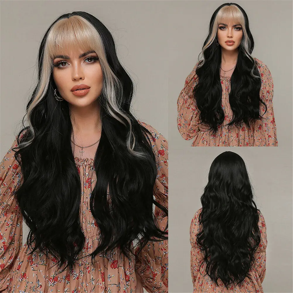 Women's Long Hair Style Fluffy Big Wave Set Capless Wig 30 Inch