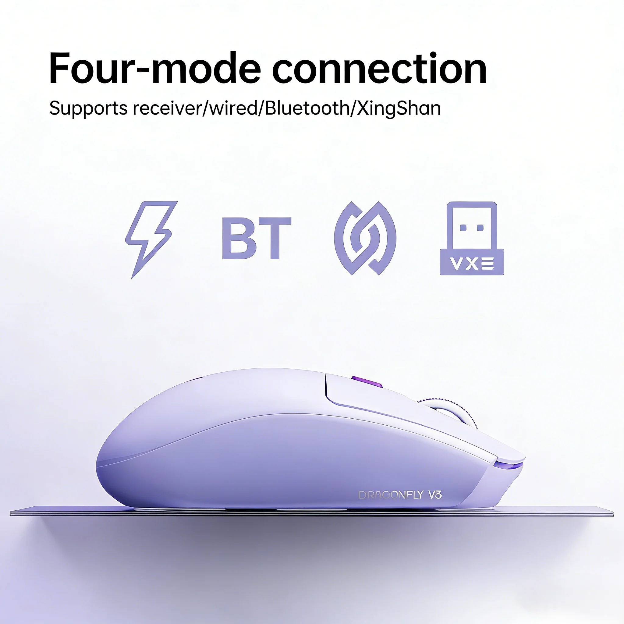 

ATK VXE Dragonfly V3 Pro Wireless E-sports Mouse 4-Mode PAW3395SE/XHero AI Sensor Ergonomic Lightweight Gaming Office Mouse