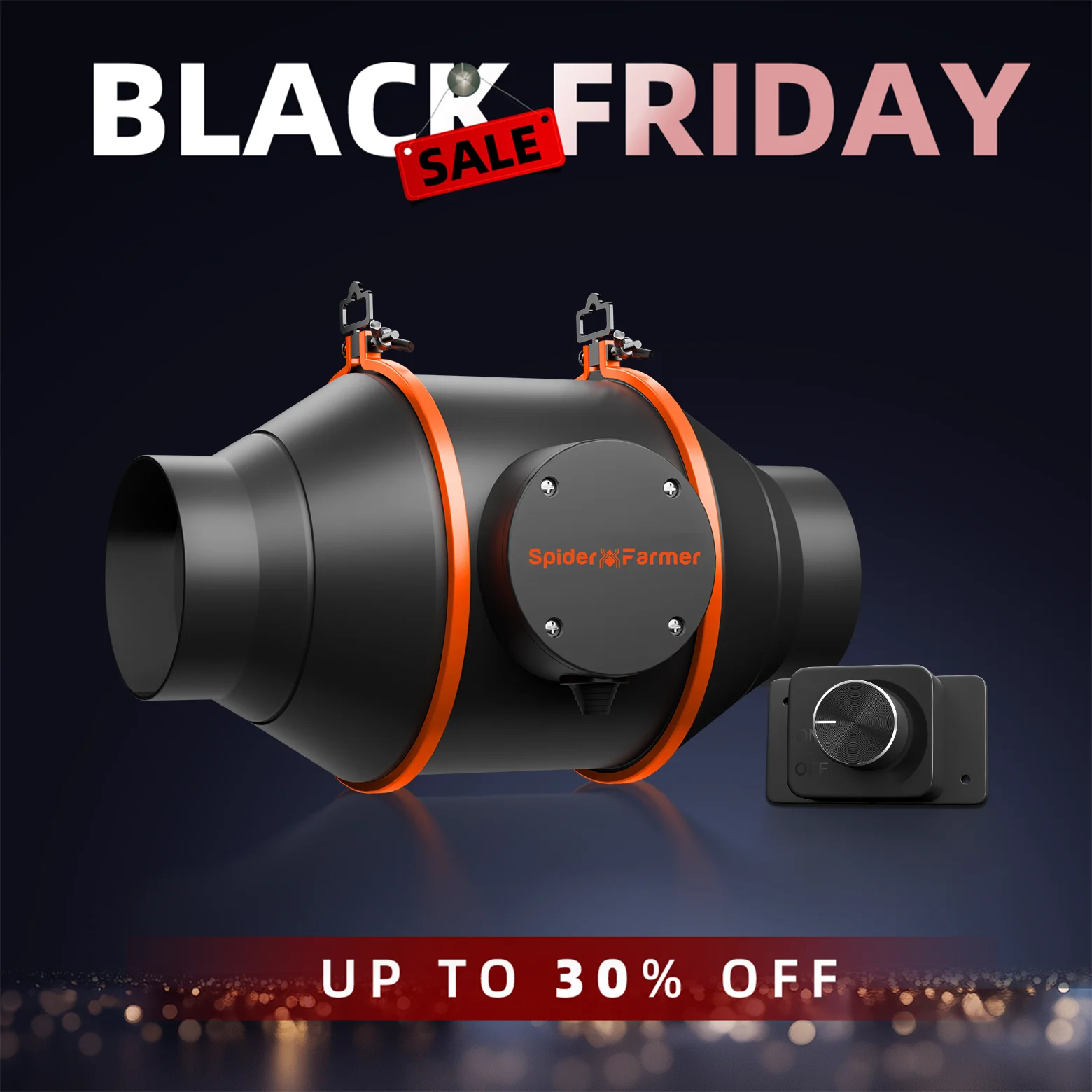 

2025 Spider Farmer 4Inch/6Inch Inline Fan with Speed Controller RJ12 Port Grow Tent Ventilation, GGS Controller Compatible