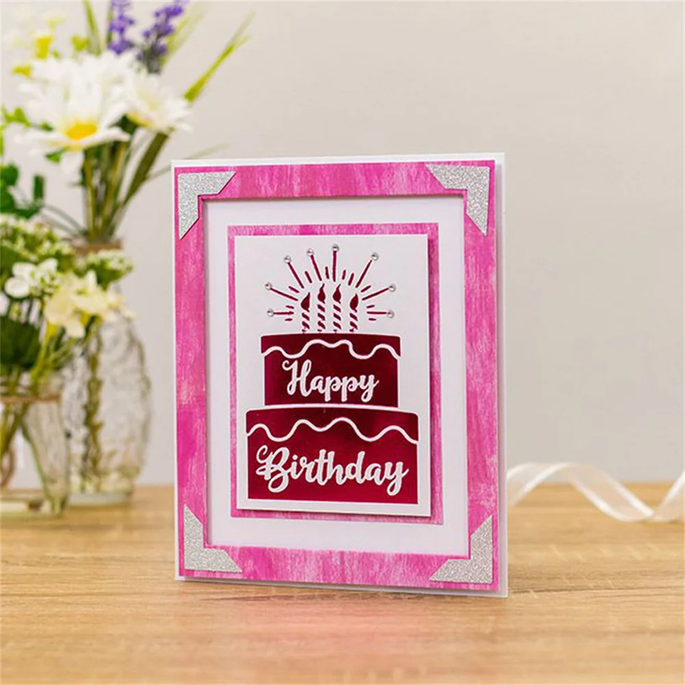 Happy Birthday Thank You Sentiments Hot Foil Plate For DIY Scrapbooking Decoration Paper Craft Album Card Making