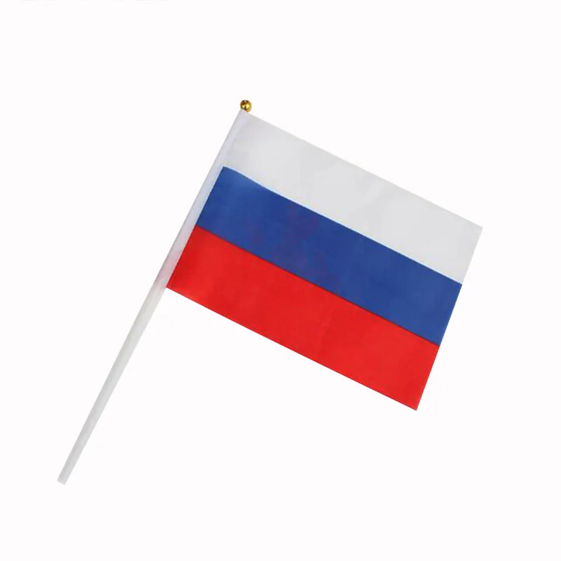 14*21 CM Russian Flag Hand Banner For Celebration 100PCS/LOT