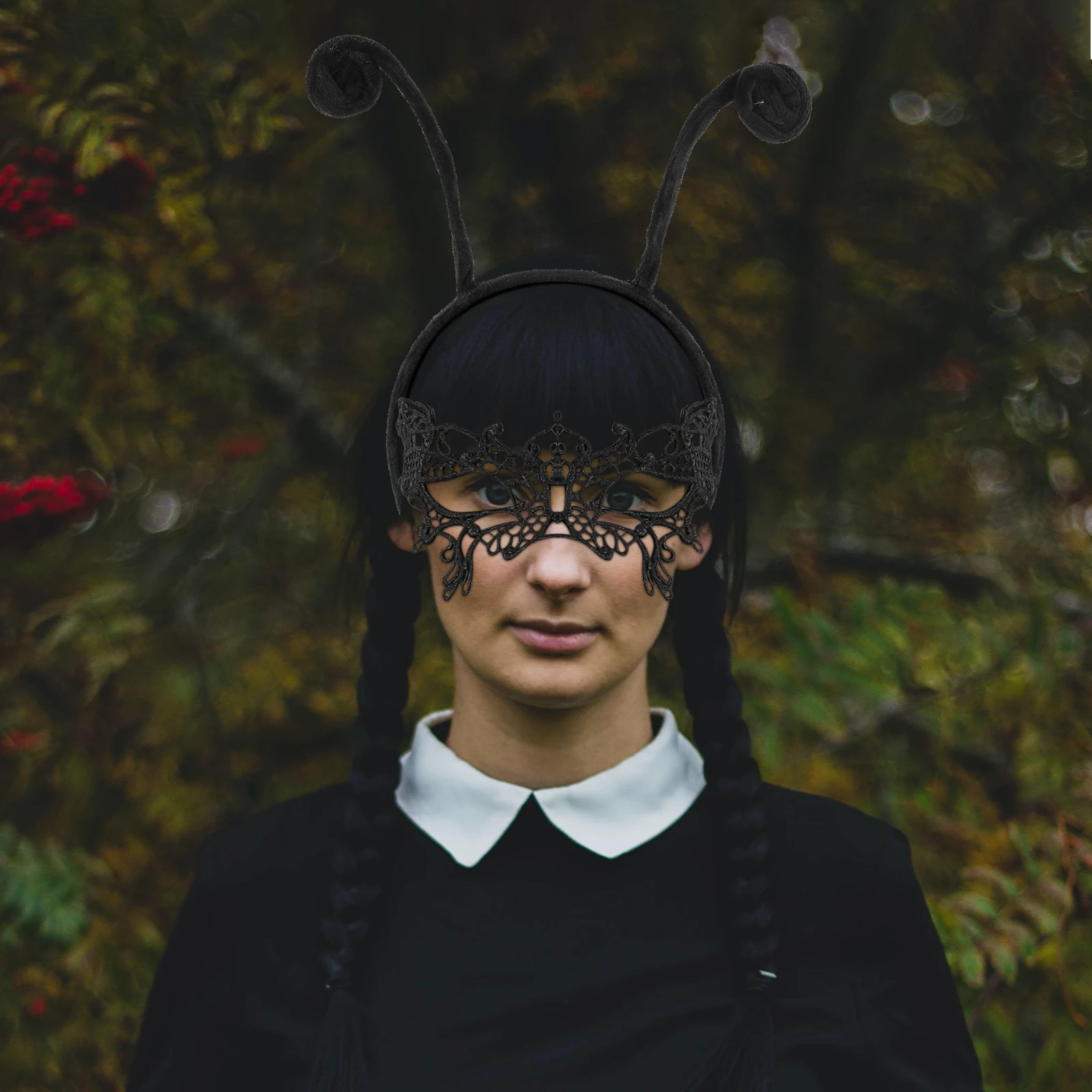

Black Antenna Headband Comfortable Size Fits All Occasions Birthday Halloween New Year Animal Theme Party Hair Hoops Headdress