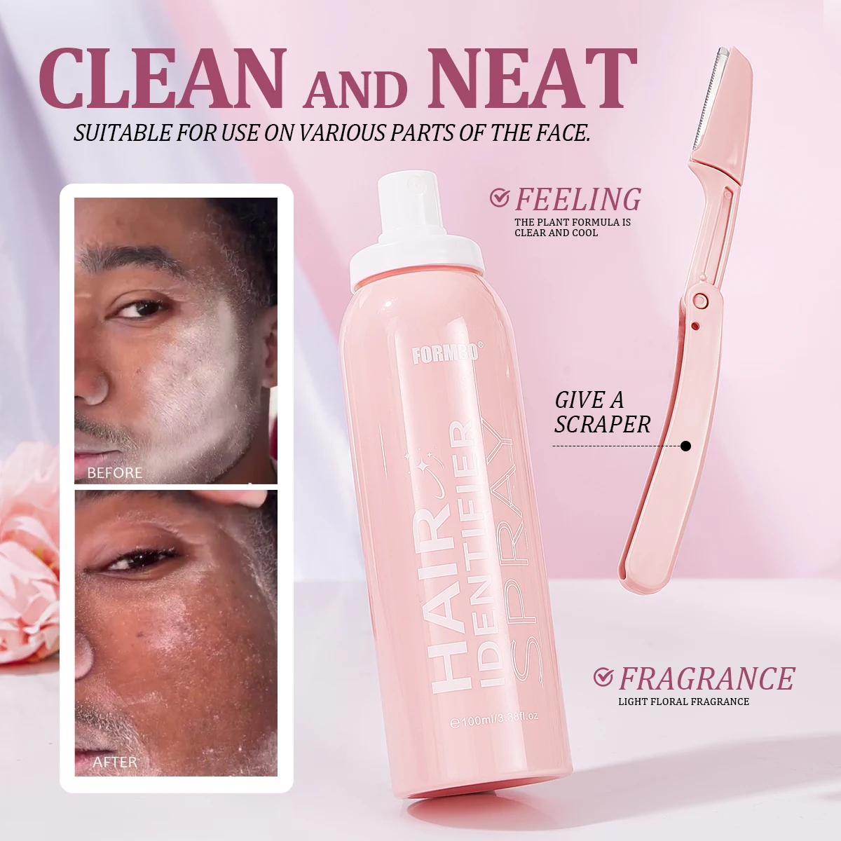 

Hair recognition spray hair removal mousse 100ml with 1 shaving tool IDENTIFYING SPRAY
