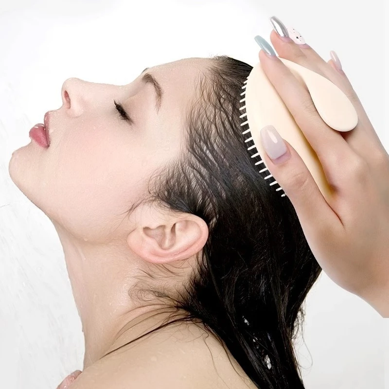 Hair & Scalp Treatments Silicone Shampoo Brush Hair Treatment Massage Brush Cleansing Scalp Oil Cleaning and Anti-itching