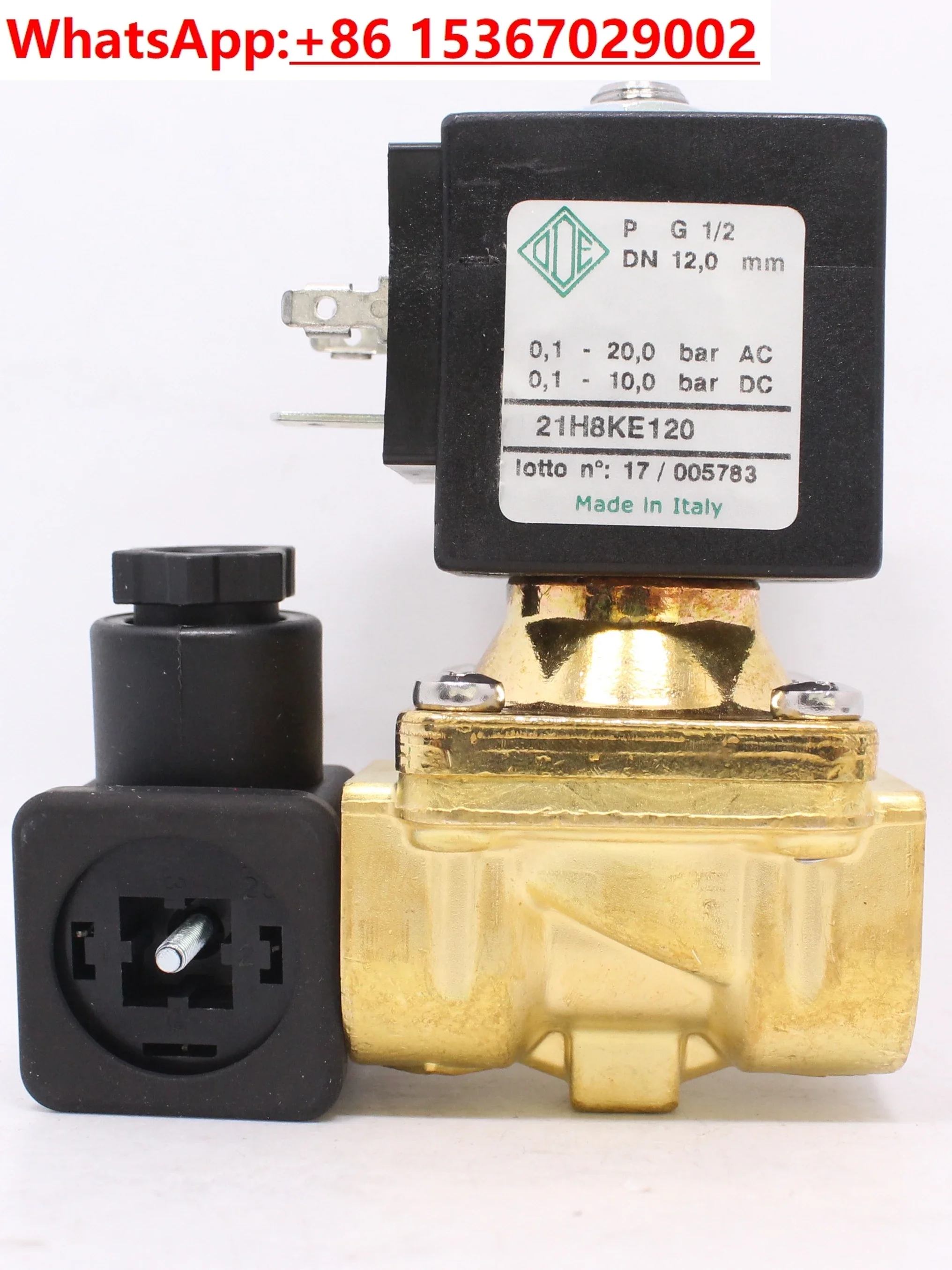 

Italian ODE normally closed solenoid valve two-way 21H8KV120 electronic valve 21H8KB120 pilot operated 4 points DN15