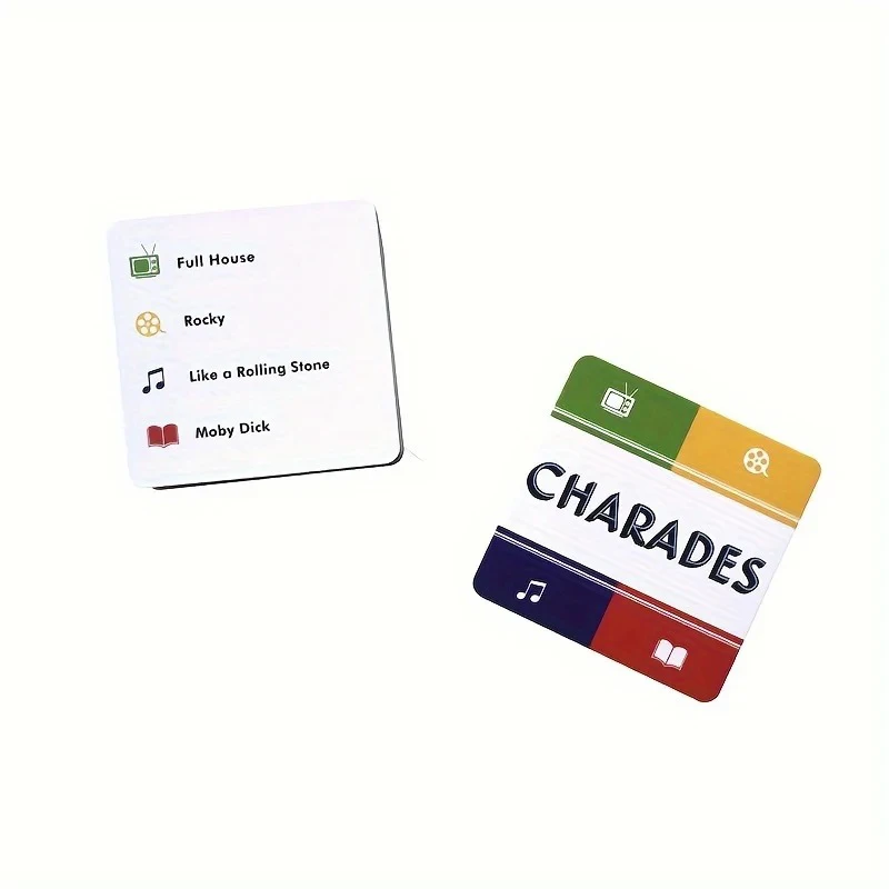 50 Cards Charades Game Portable Camping and Holiday Games for Adults and Family After Dinner Amusements Truth Or Dare Board Game