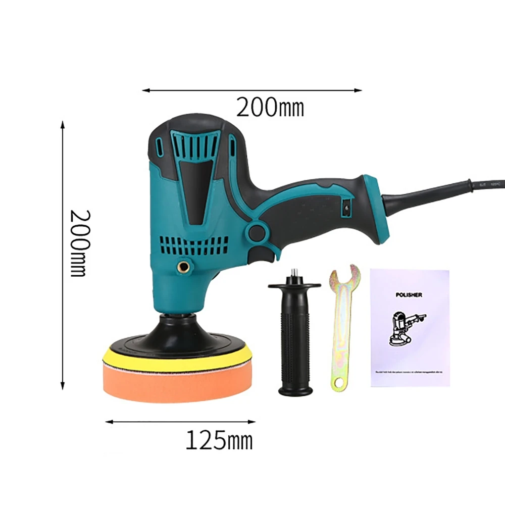 Imagem -03 - Polidora Multifuncional para Carro Rebarbadora Polimento Elétrico Reparo de Riscos Polimento Limpeza Enceramento Vidraças Ferramentas Velocidades 600w