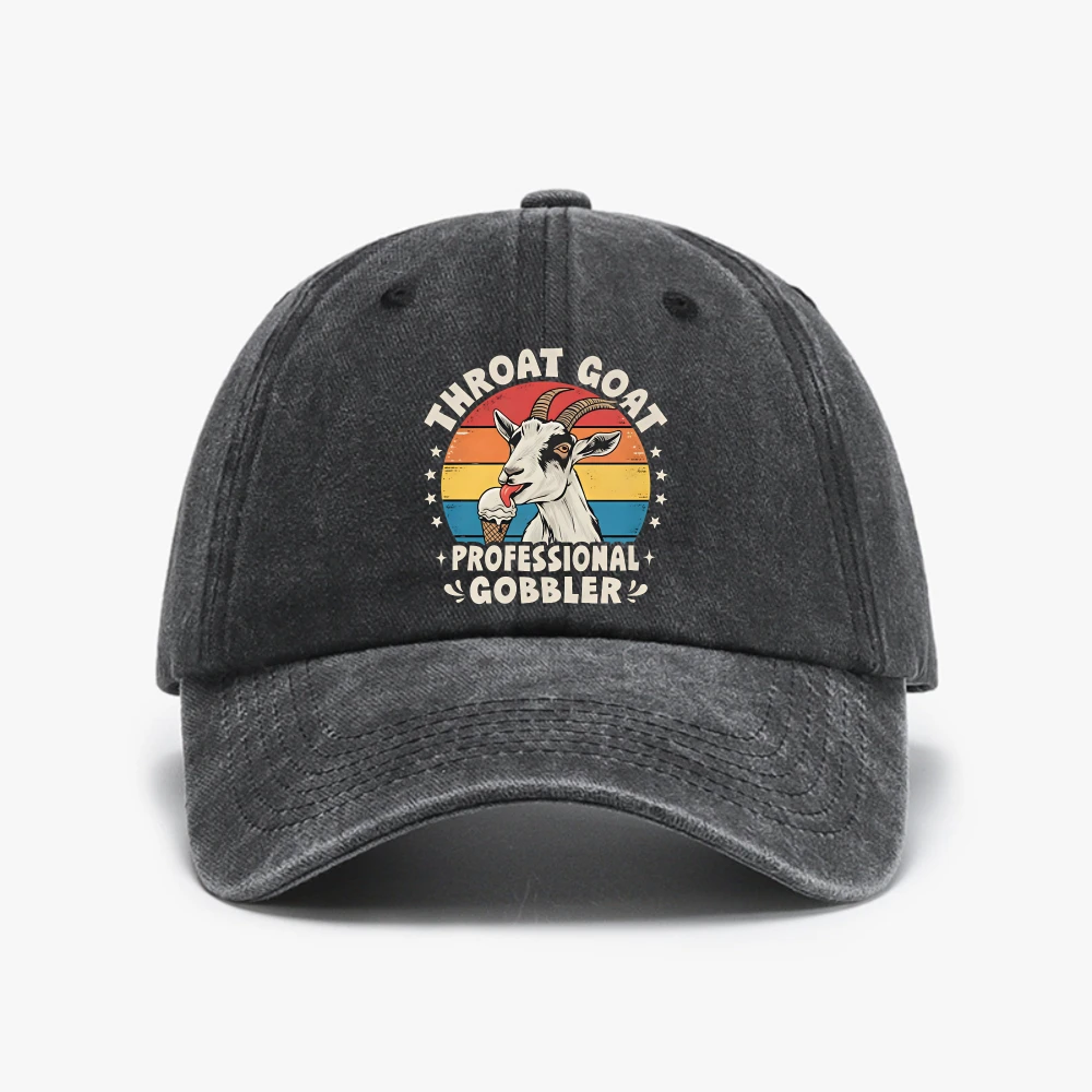 Throat Goat Retro Inappropriate Adult Funny Gag Memes Baseball Cap Casual Fashion Cotton Soft Top Golf Adjustable hats