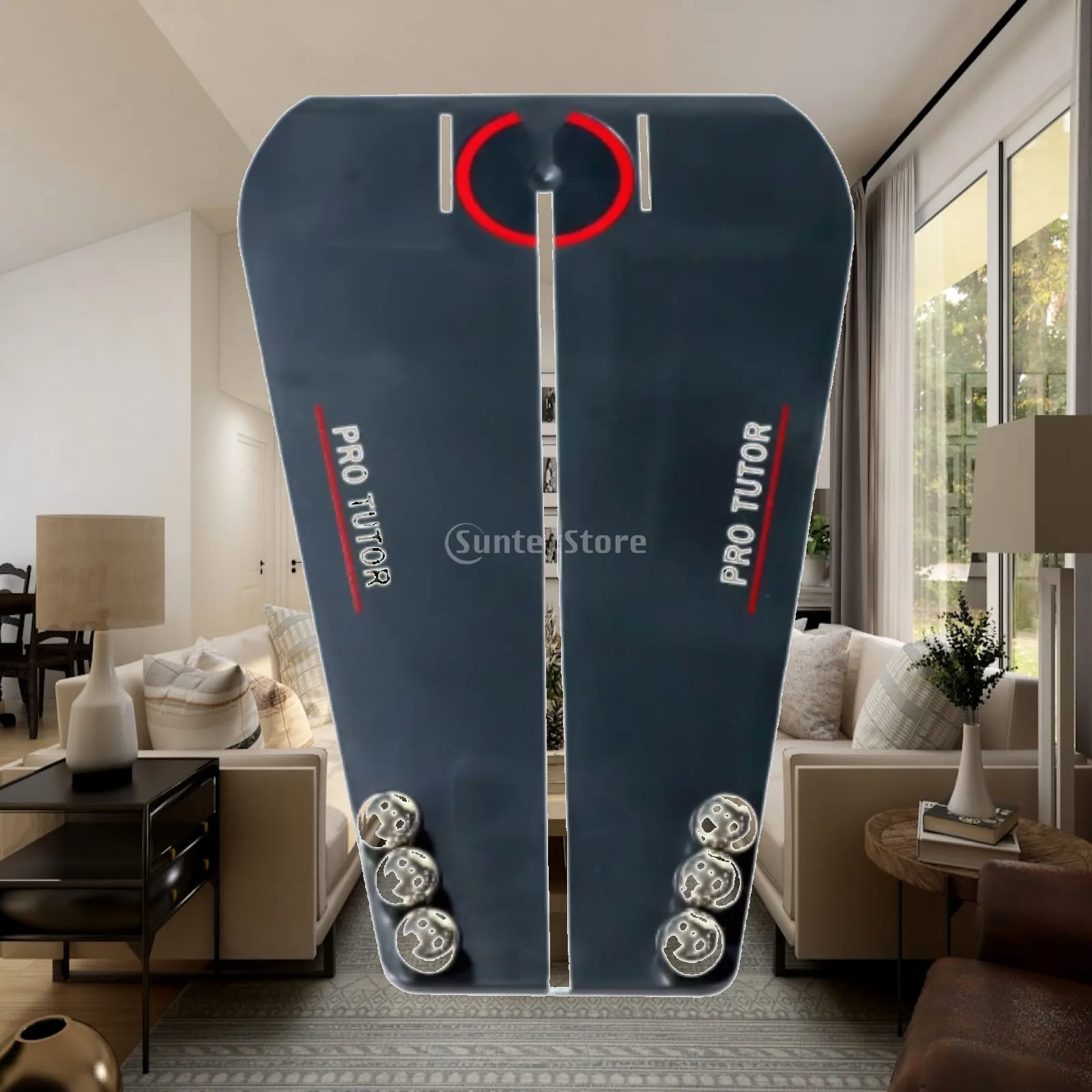 Golf Putting Alignment Trainer Lightweight Practice Tool with Steel Beads Accuracy Training Aid for Indoor Golf Sessions