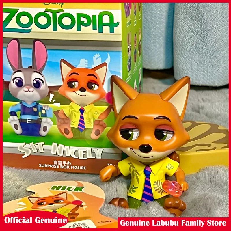 Genuine Disney Zootopia Series Good Sitting Blind Box Trendy Handmade Cute Anime Figure Decor Toy Cute Gift Collectible Ornament