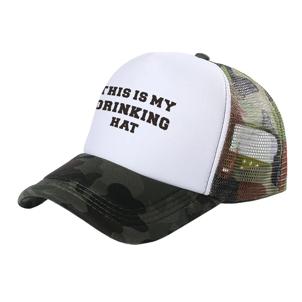 This is My Drinking Hat Trucker Caps Fashion Cool Drunk Beer Hats Baseball Cap Summer Outdoor Mesh Caps MZ-508