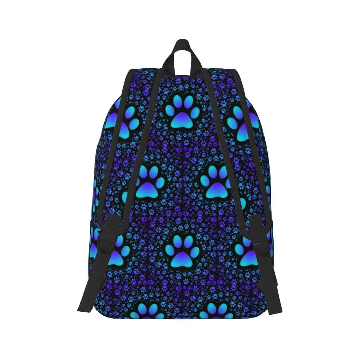 Magical Pet Paws Turquoise Blue Animal Lovers Backpack Daypack Large Capacity BookBag School Bag Shoulder Bags for Men Women