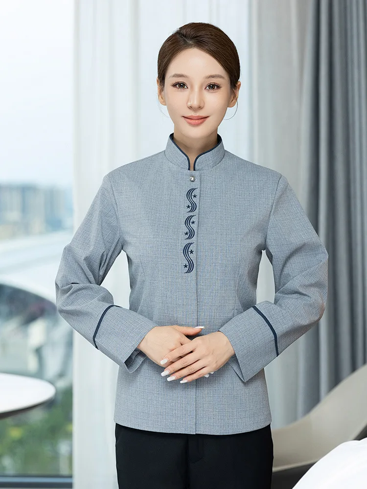 

Property Housekeeping Cleaning Staff Long Sleeve Workwear Hotel Guest Room Long Sleeve High-end Clothing for Women