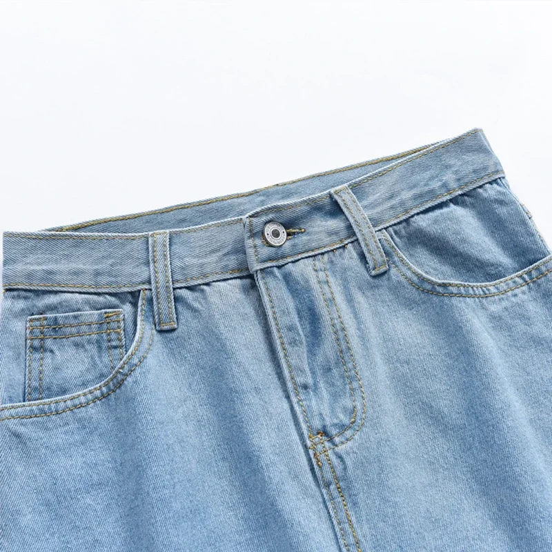 Schinteon Women Denim A-lined Skirt Jeans High Waist Casual Split Light Blue Bodycon Skirts Big Size S-9XL 2024 Summer New