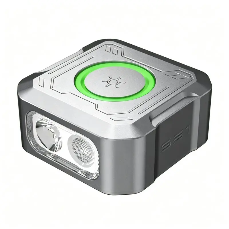 ABSS-Pocket Flashlight 300Lm Light RGB Signal Ring Quick-Release Magnetic Wrist Keychain Torch