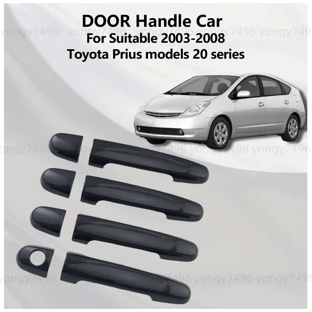 For Toyota Prius 20 2003 2004 2005 2006 2008 2009 Carbon Fiber Chrome Silver Bright Black Door Handle Covers Car Stickers