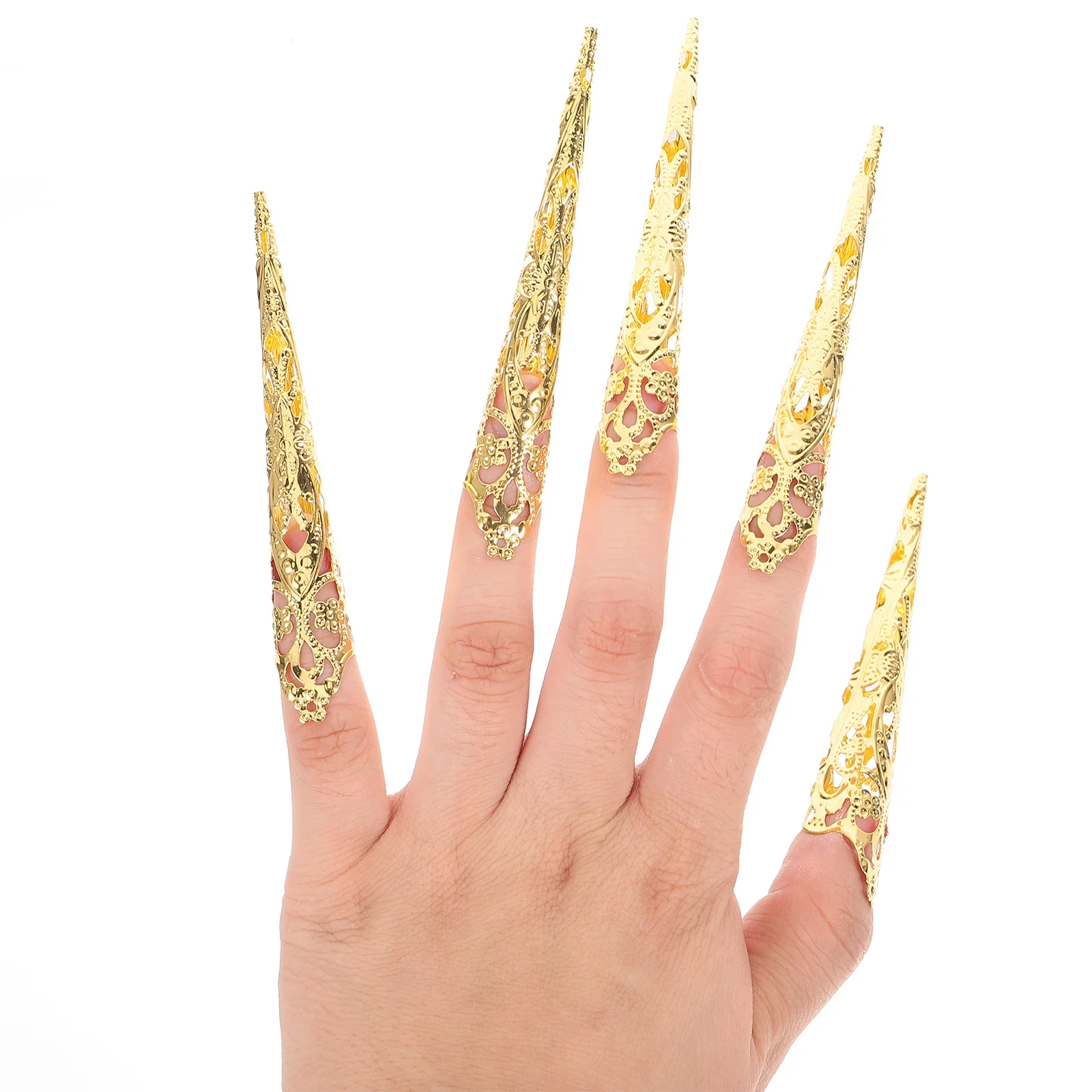 

10Pcs High Hardness Metal Finger Claw Rings Durable Eye-Catching Accessories for Various Occasions Finger Claws