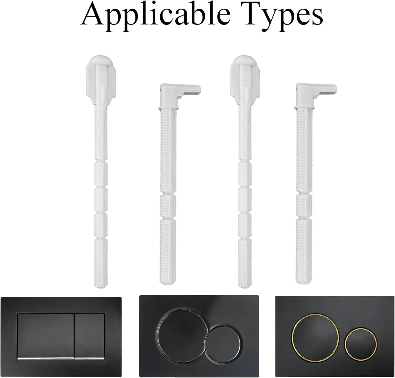 Toilet Push Rod Set Compatible with Geberit Sigma01, 20 & 30, 241.874.00.1 - Replacement Wall-Mounted Tank Actuator Flush Handle