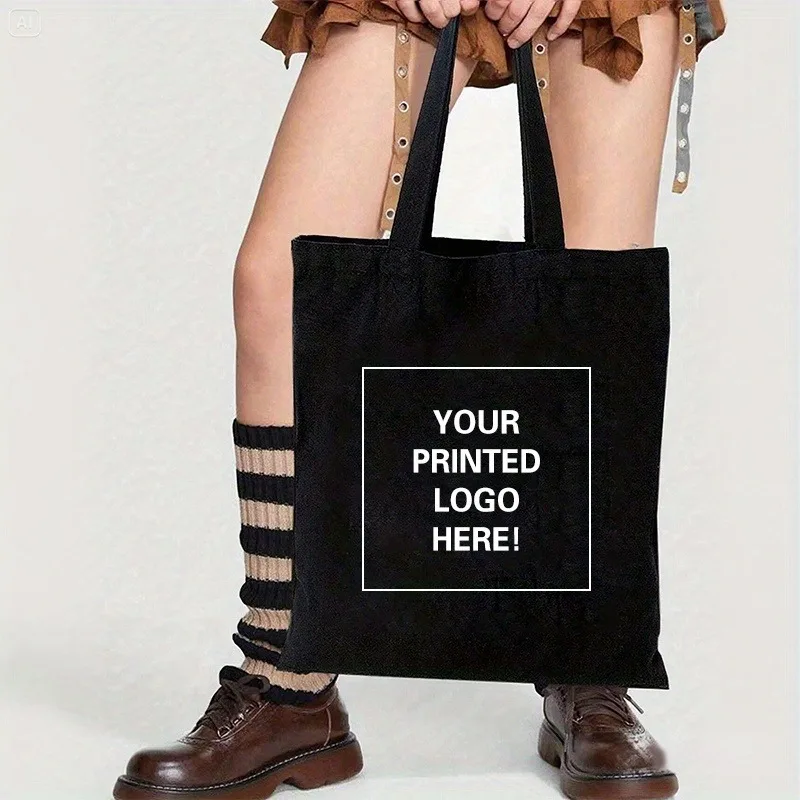 1pc/5pc/10pc Custom Gift Bags Photo Design Unisex Shoulder Bag Reusable Versatile Tote Shopping And Wedding Party Favor Tote Bag