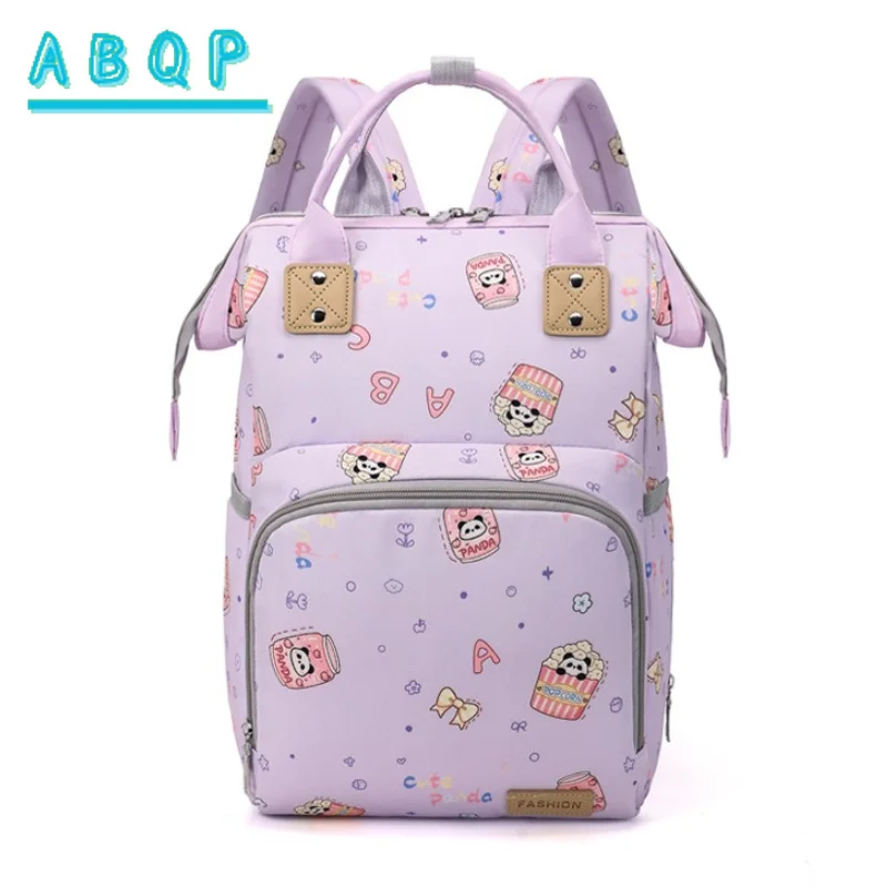 Diaper Bag Backpack Cartoon Cute Baby Diaper Backpack Large Capacity Multifunctional Lightweight Baby Products Storage Bag