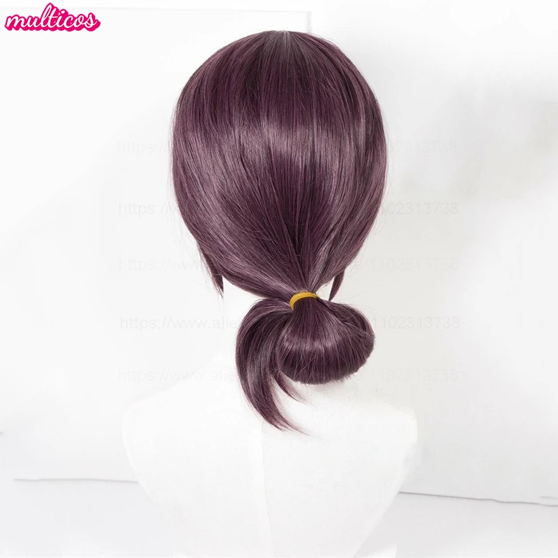 Высокое качество Резе Косплей Парик Резе Парики Фиолетовый Пучок Косичка Термостойкие Синтетические Волосы Аниме Парики + Кепка Для Парика