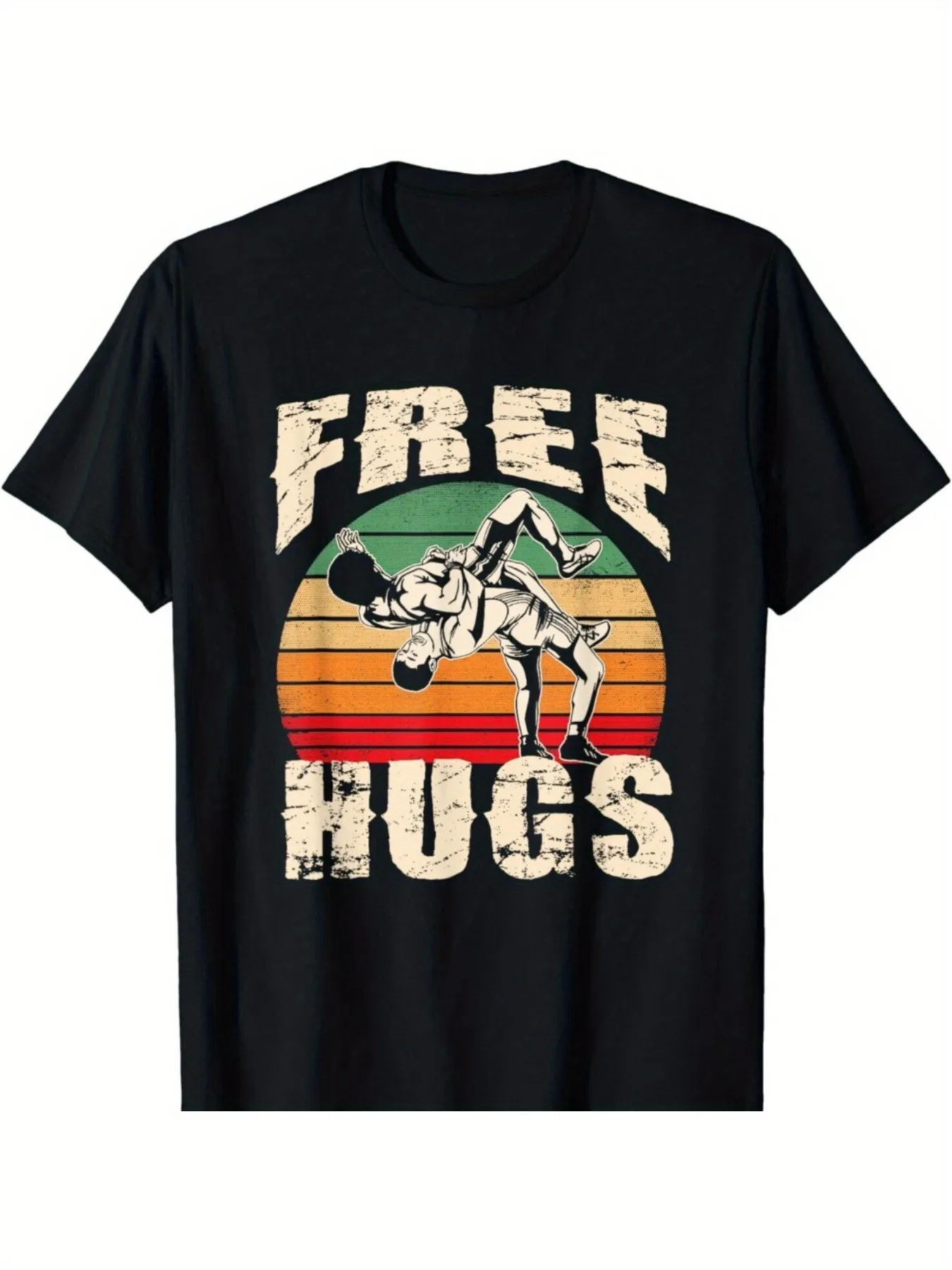 

Top Pick Local Free Hugs Wrestling Humorous Graphic Men's T-Shirt