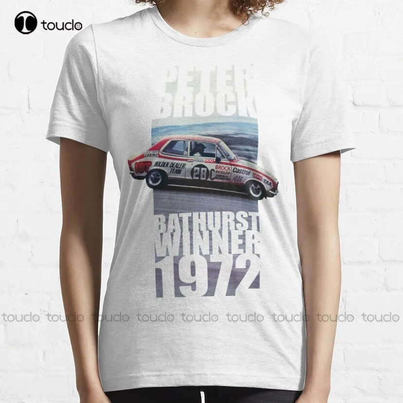 Peter Brock Legend, Car, Racer, Bathurst, Australia T-Shirt Shirts For Teen Girls Cotton Outdoor Simple Vintag Casual Tee Shirt