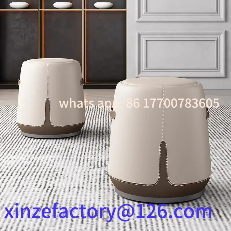 

Customizable Bedroom Dressing Stool Home Living Room Tea Table Stool Cloakroom Round