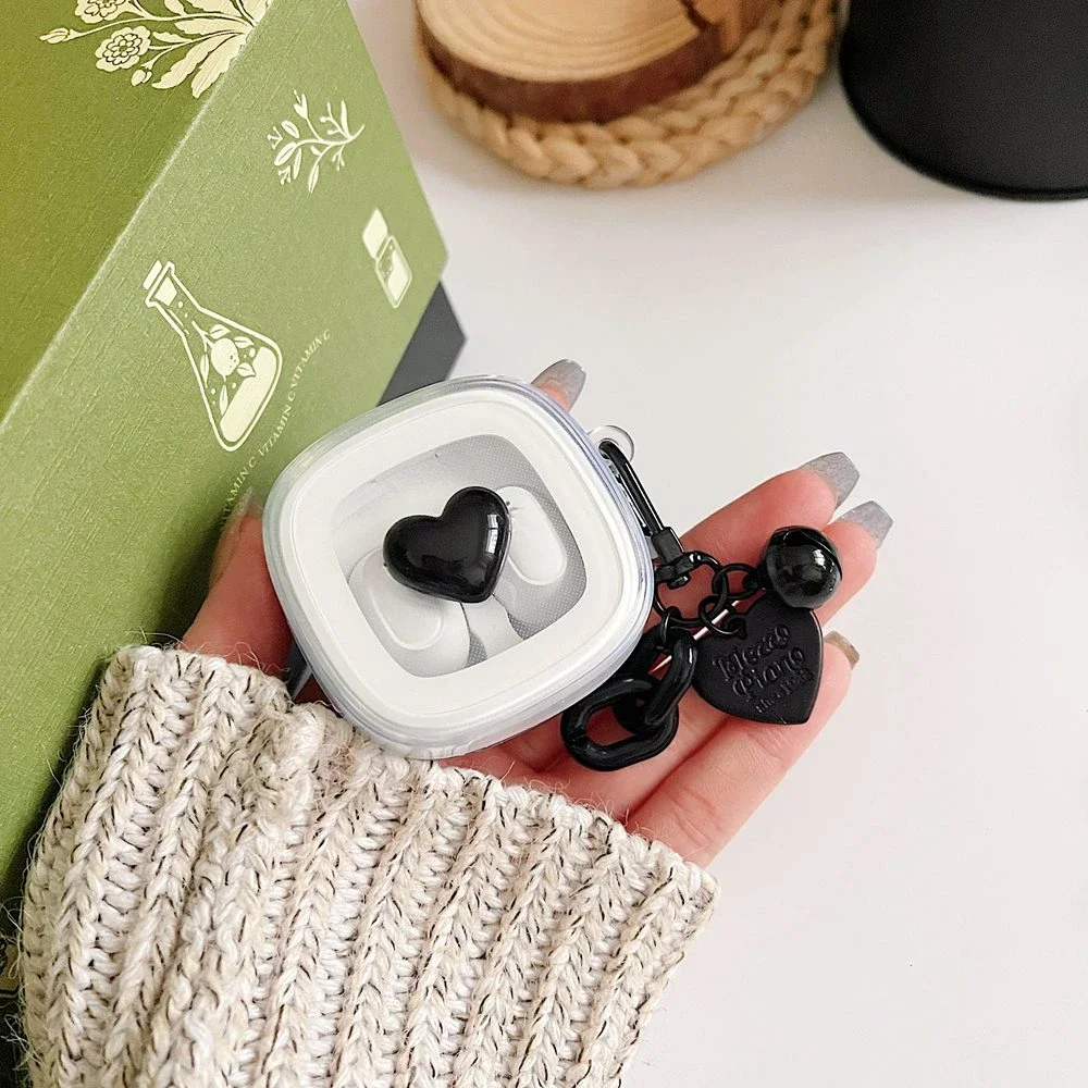 غطاء سماعات أذن سيليكون كرتوني ، حقيبة ، نمط زهرة ، سلسلة مفاتيح ، لطيف ، شفاف ، XT62 ، موضة ، XT62