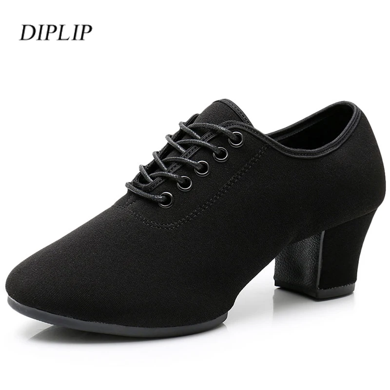 

Diplip Dance Shoes Character Shoes Jazz Tango Ladier Ballroom Dancing Shoes Dance Shoes Women High Heels Canvas Practice Shoes