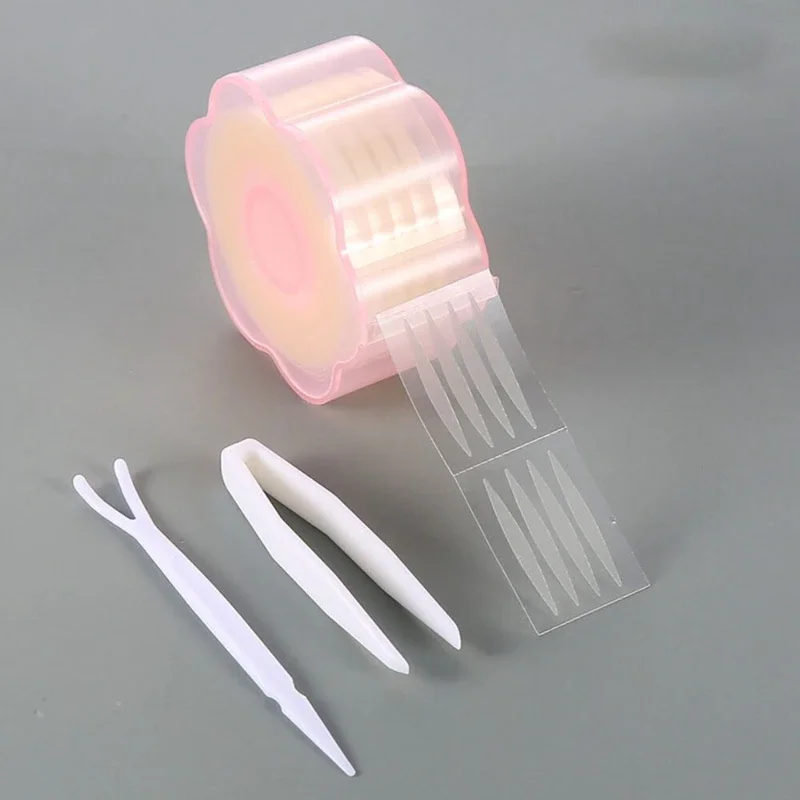 wholesale 600 pièces dentelle Double paupière Patch fleur de prunier Type Invisible Patch pour les yeux rouleau auto-adhésif Type d'olive outil de livraison