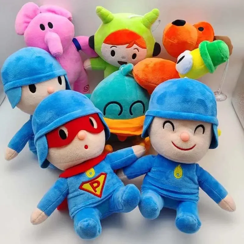 Brinquedo de pelúcia Pocoyo, fofo e kawaii, pelúcia de pato Bator, cachorrinho Lula, elefante Ellie, pelúcia de anime.