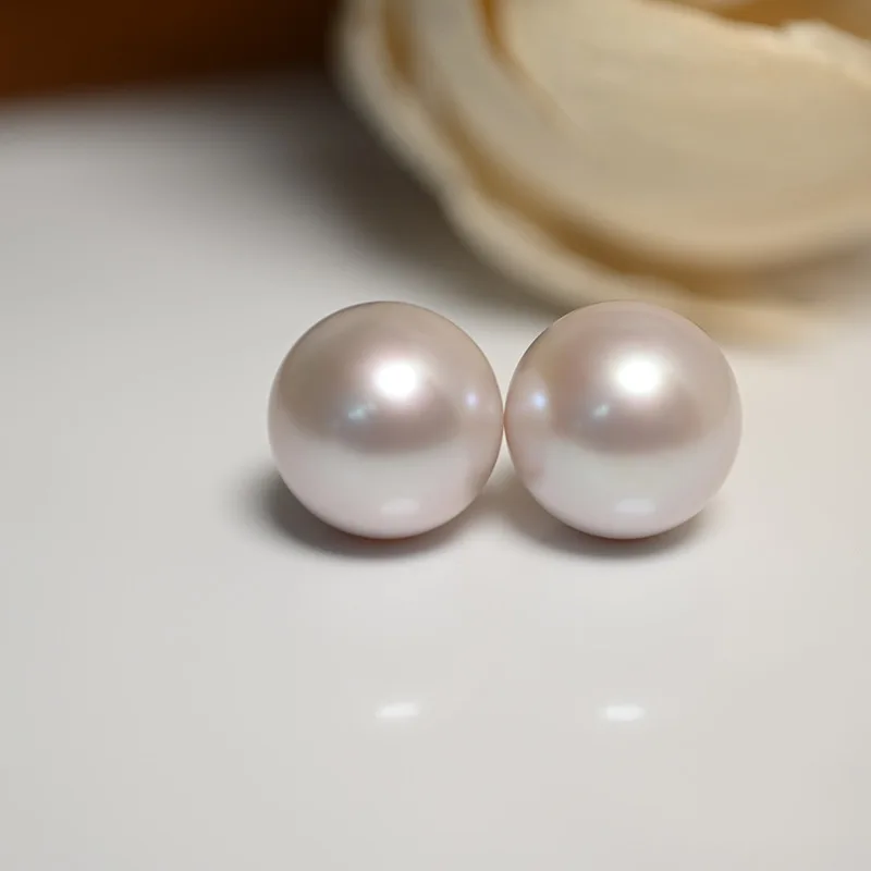 

Серьги Эдисона с натуральным пресноводным жемчугом 12–13 мм, модные универсальные серьги из серебра 925 пробы с блеском из чистого жемчуга, безупречные, привлекательные