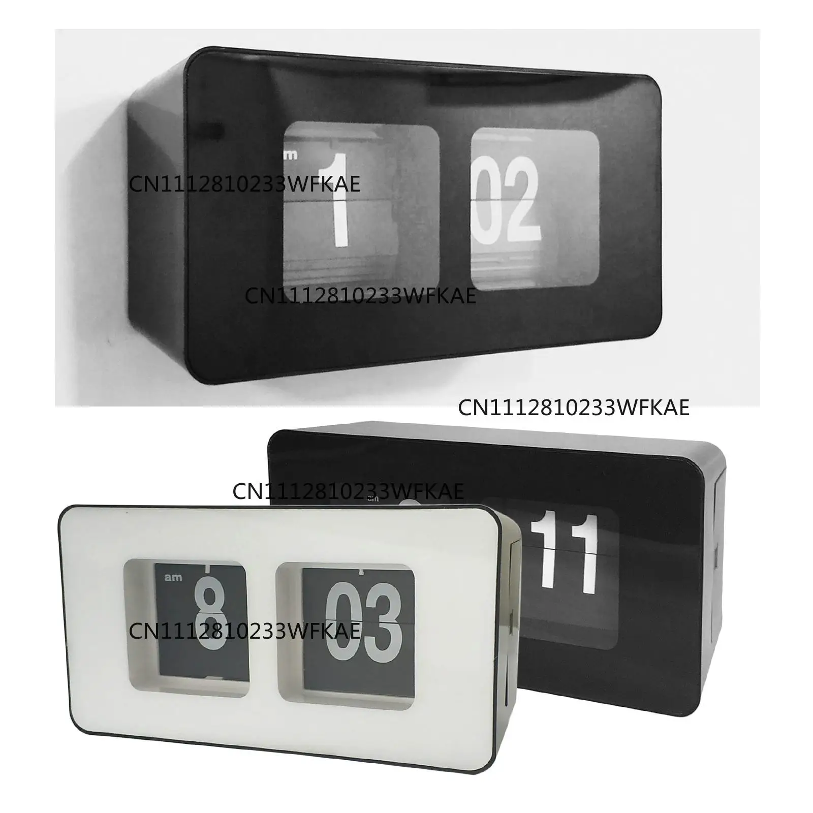 Stylish Modern Auto Flip Clock Simple Table File Clocks Christmas Gift Decor