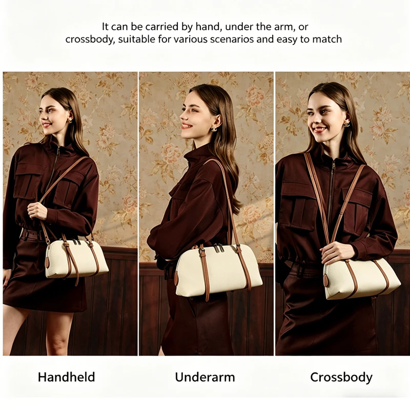 Luxury Cowhide Underarm Shoulder Bag 4