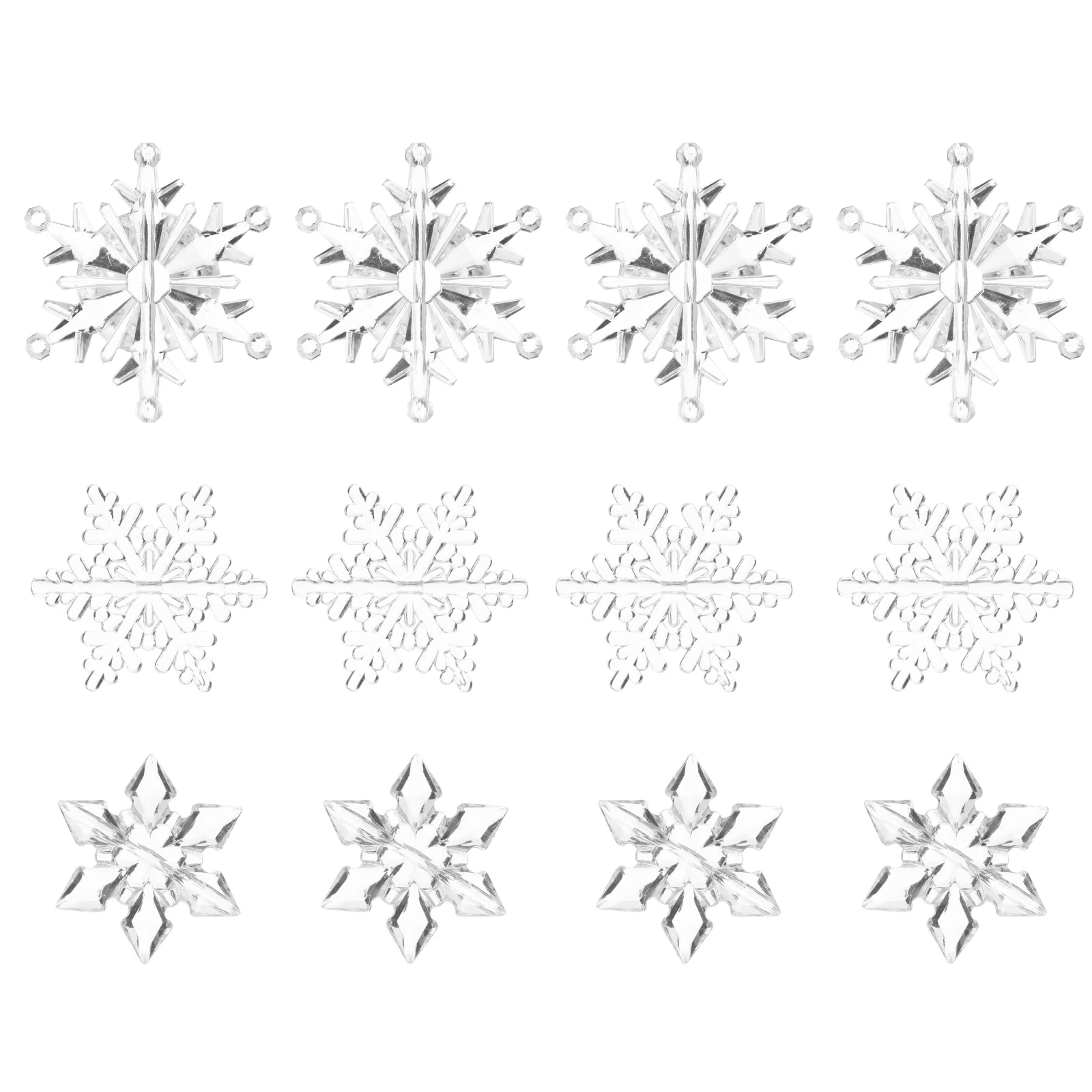 

Christmas Snowflake Decorations Home Ornament Straight Hole Ornaments for Crafts