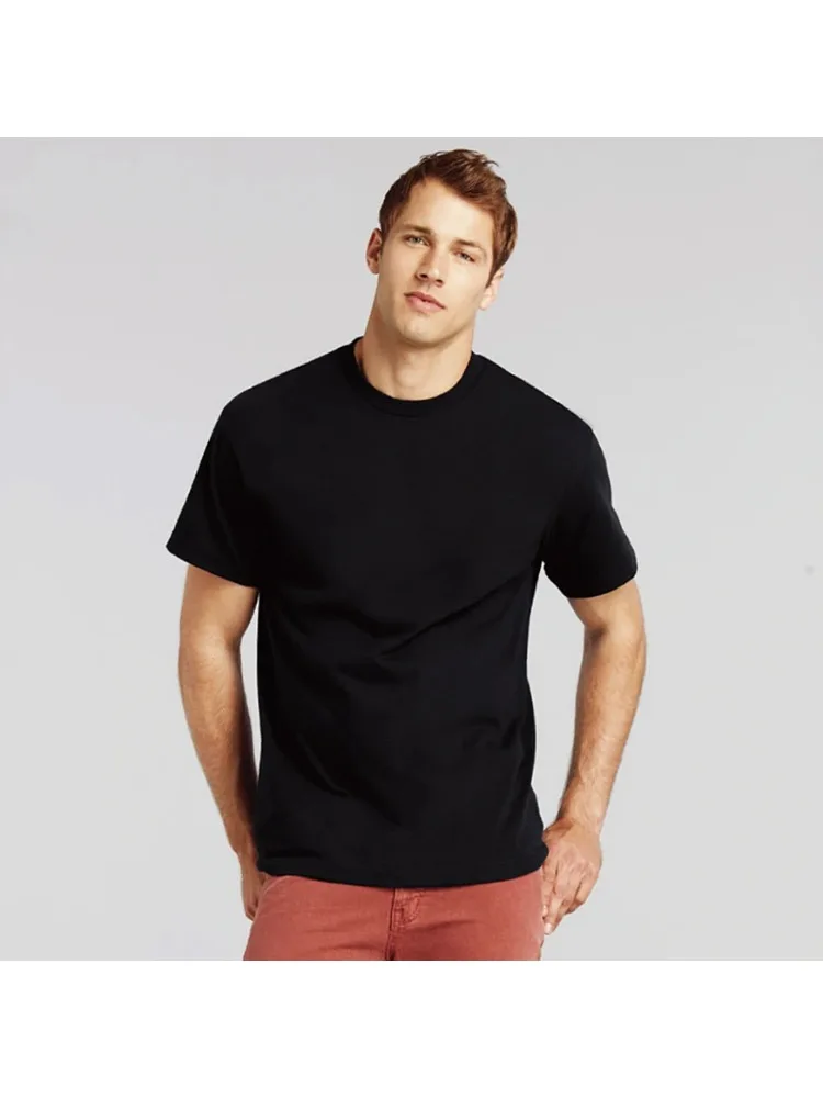 Męskie koszulki 100% bawełna Męska koszulka z okrągłym dekoltem Jednolity kolor T-shirt Męskie koszulki wysokiej jakości Koszulka 2025 Hip-hopowa koszulka dla mężczyzn Topy — zdjęcie 2