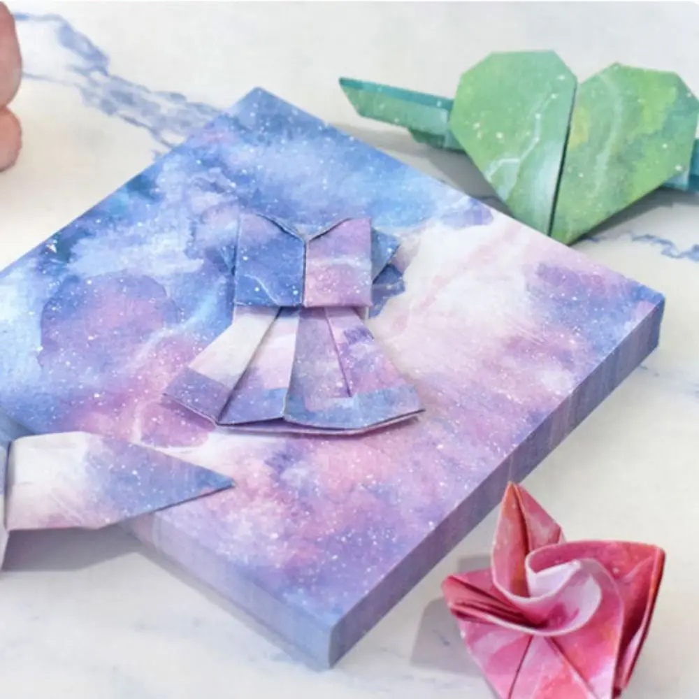 Kreatywność kwadratowe papier Origami Kid DIY Handmade dwustronnie kolorowanie Fold papier typu kraft dziewczyny dekoracje do scrapbookingu materiał