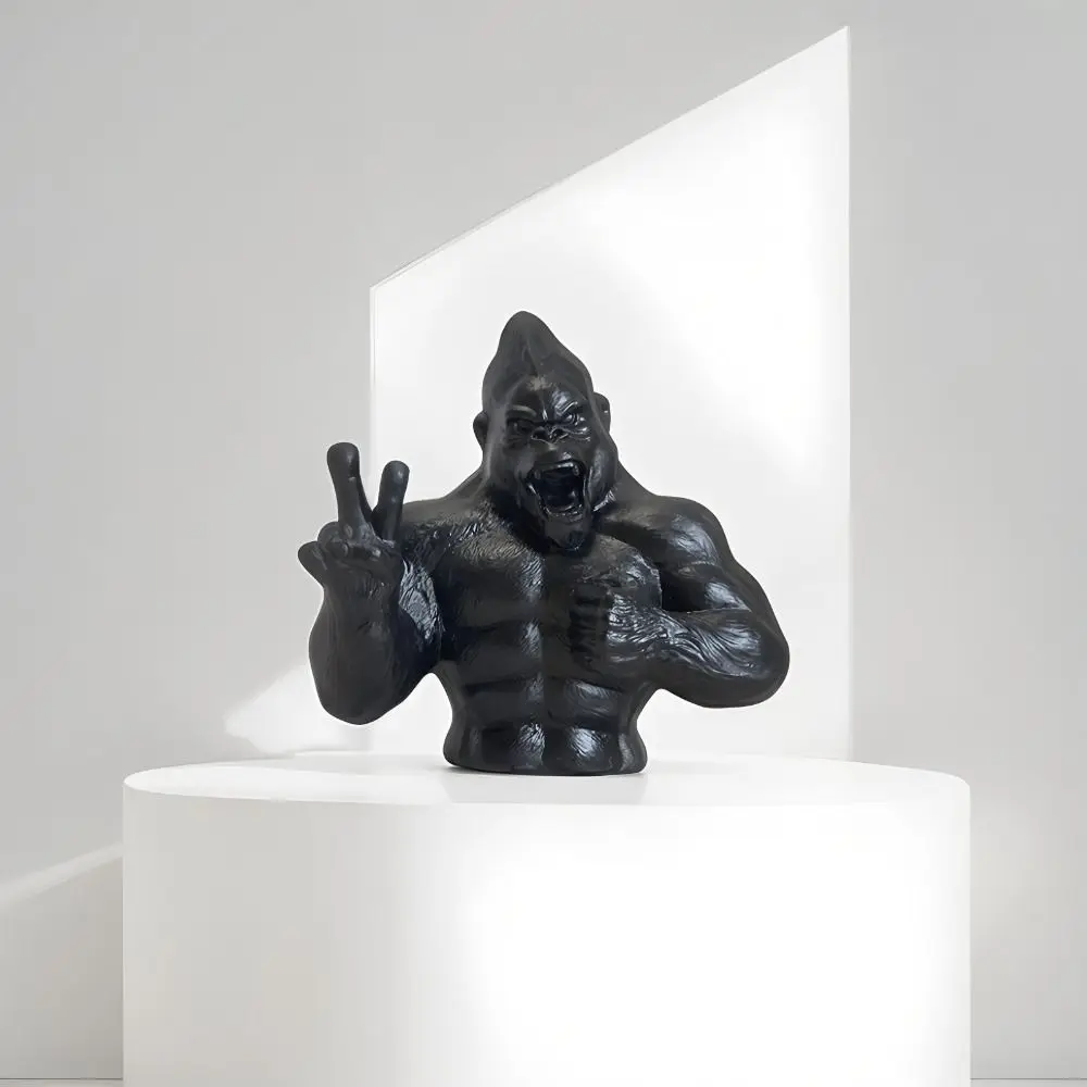 

Desktop Ornament Resin Simulation Orangutan Statue Modern Decorative Monkey Toy Sculpture Handicraft Miniatures Figurine Car