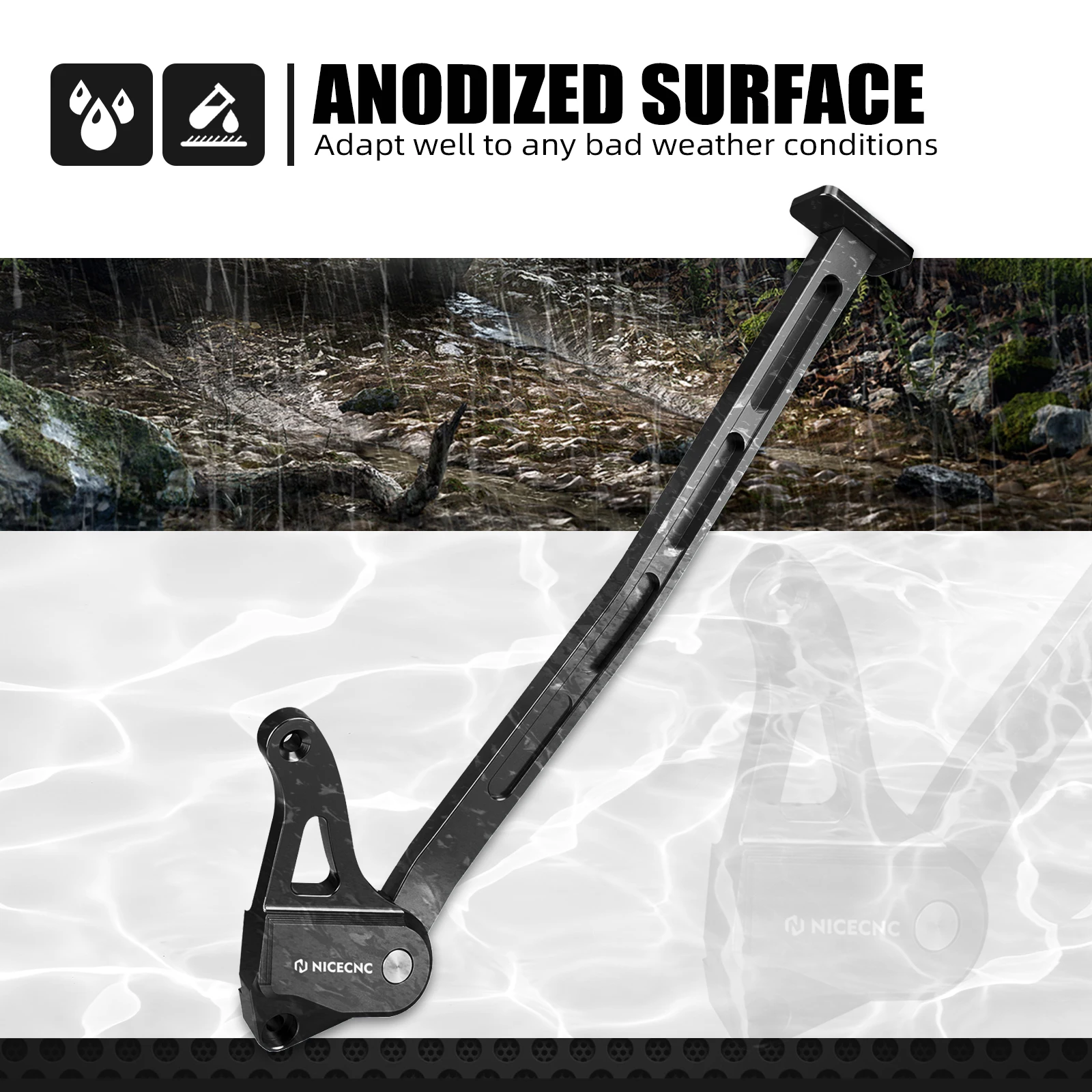 NICECNC لياماها YZ 125 YZ125 2005-2022 YZ 250 YZ250 2005-2024 2023 2022 حامل جانبي للدراجة النارية مسنده ألومنيوم متين #4