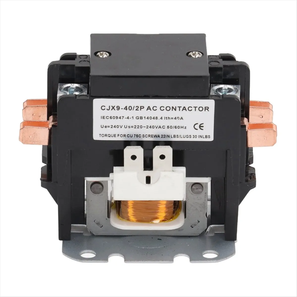 ABNH Air Conditioner AC Contactor 40A 2P Replacement with Silver Alloy Contact Power Distribution Control Appliances 220V